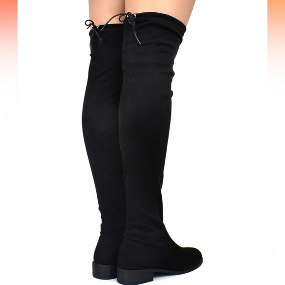 Black Over-the-Knee Women's Boots - Picture 6 of 16